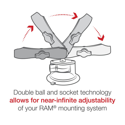  RAM Mounts X-Grip Large Phone Mount with RAM Twist-Lock Suction  Cup Base RAM-B-166-UN10U with Medium Arm for Vehicle Windshields :  Electronics