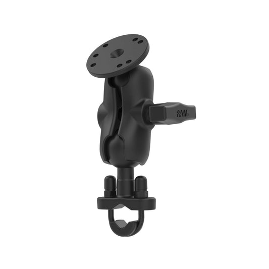 RAM® Handlebar U-Bolt Double Ball Mount with Round Plate - C Size Short (RAM-149Z-B-202U)