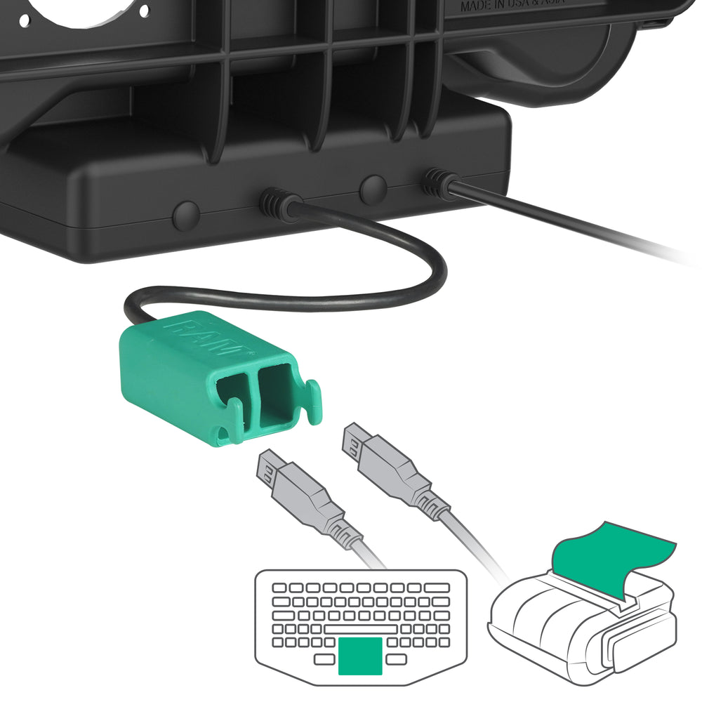 RAM® Locking Power + Dual USB Dock for Honeywell ScanPal EDA10A (RAM-HOL-HON11PD2KLU)