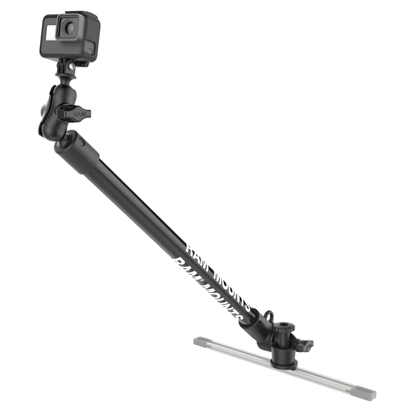 RAM® Tough-Pole™ Camera Mount with Single Pipe & RAM® Track-Node™ Base (RAP-411-18-A-GOP1-1)