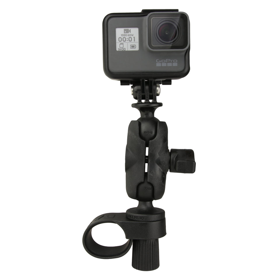 RAM® Tough-Strap™ Double Ball Mount with Universal Action Camera Adapter (RAP-B-460-A-GOP1U)