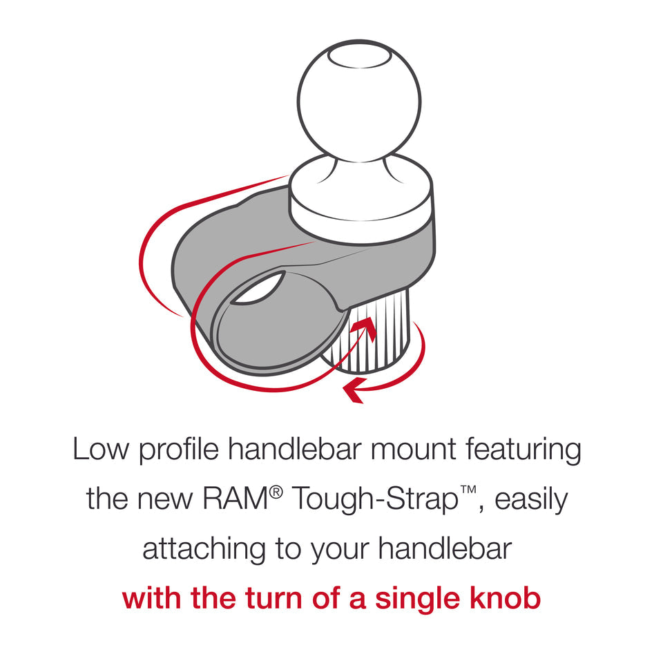 RAM® Tough-Strap™ Double Ball Mount with Universal Action Camera Adapter (RAP-B-460-A-GOP1U)