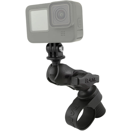 RAM® Tough-Strap™ Double Ball Mount with Universal Action Camera Adapter (RAP-B-460-A-GOP1U)