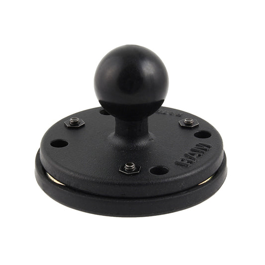 RAM 2.5" Round Base with AMPs Hole Pattern, 1" Ball & Triple Magnetic Base Adapter (RAM-B-202-339U)