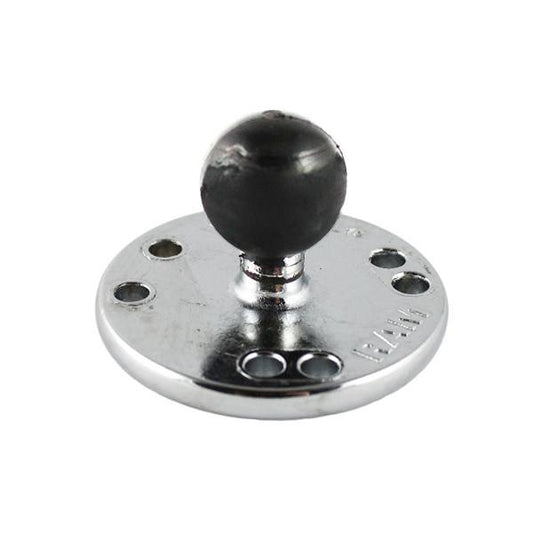 RAM Chrome 2.5" Round Base w/ the AMPs Hole Pattern & 1" Ball (RAM-B-202CHU)